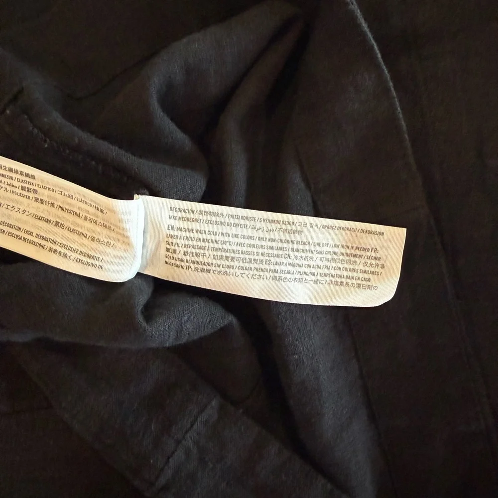 Abercrombie & Fitch Black Linen Feel Maxi Dress
